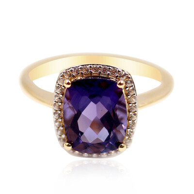 Anello in oro con Quarzo Mirtillo
