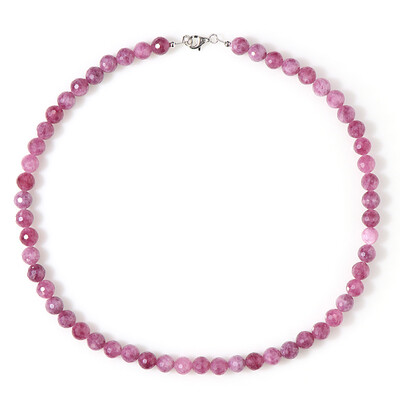 Collana in argento con Quarzo Flamingo