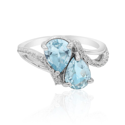 Anello in argento con Topazio Blu Cielo
