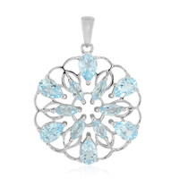 Ciondolo in argento con Topazio Blu Cielo