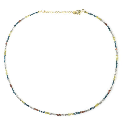 Collana in argento con Diamante Blu