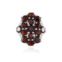 Anello in argento con Granato Mozambico