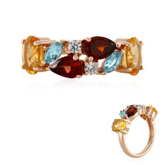 Anello in argento con Citrino