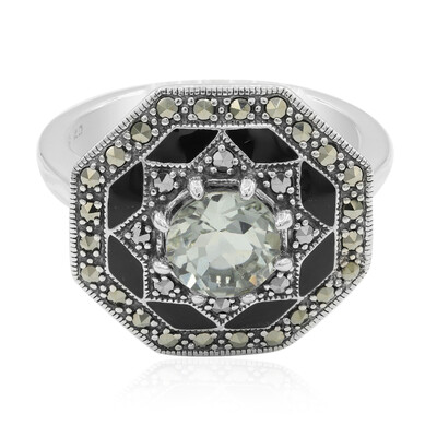 Anello in argento con Ametista Verde