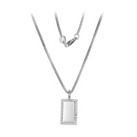 Collana in argento con Topazio Bianco