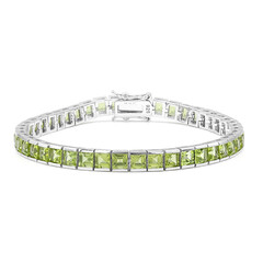 Bracciale in argento con Peridoto della Birmania