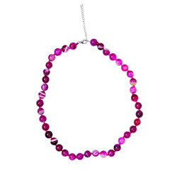 Collana in argento con Agata Rosa