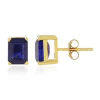 Orecchini in argento con Zaffiro Blu del Madagascar