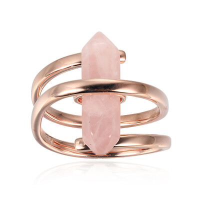 Anello in argento con Quarzo Rosa