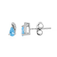 Orecchini in argento con Topazio Blu Svizzero