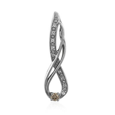 Ciondolo in argento con Diamante Cioccolato I2