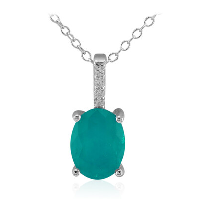 Collana in argento con Quarzo Verde Blu