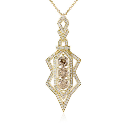 Collana in oro con Diamante Champagne I2 (de Melo)