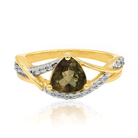 Anello in oro con Tibetanite Verde