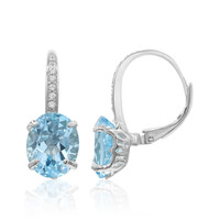 Orecchini in argento con Topazio Blu Cielo
