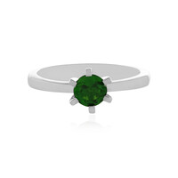 Anello in argento con Diopside Russo