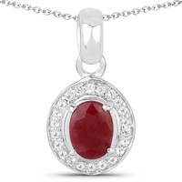 Collana in argento con Rubino