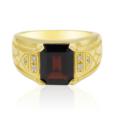 Anello in argento con Granato