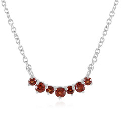 Collana in argento con Granato Rosso