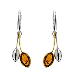 Orecchini in argento con Ambra Baltica