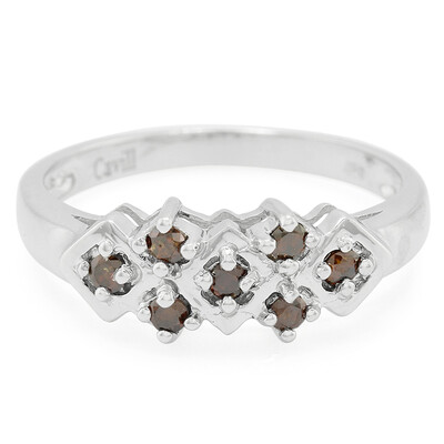 Anello da uomo placcato in platino con Diamante Fancy