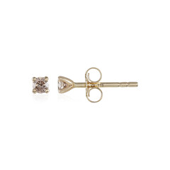 Orecchini in oro con Diamante Cioccolato I1