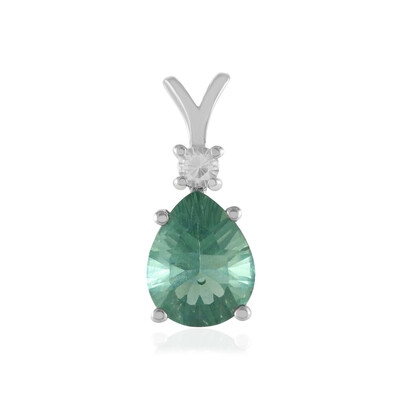 Ciondolo in argento con Fluorite Verde