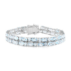 Bracciale in argento con Topazio Blu Cielo