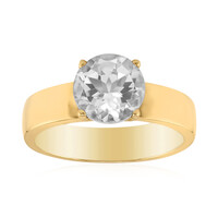 Anello in argento con Topazio Bianco