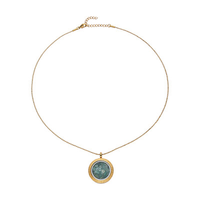 Collana in acciaio inossidabile con Smeraldo Brasiliano