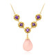 Collana in argento con Calcedonio Rosa