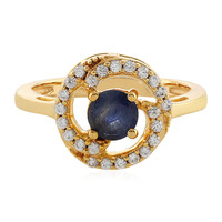 Anello in argento con Zaffiro Blu del Madagascar