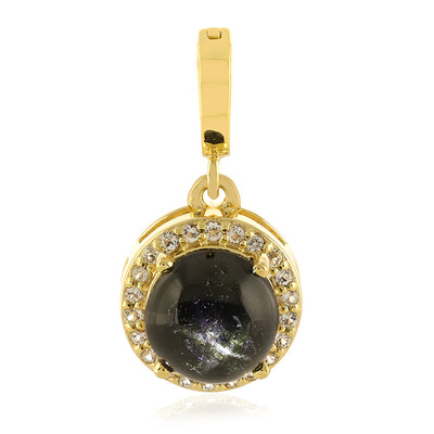 Ciondolo in argento con Diopside Stellato d'India