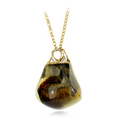 Collana in argento con Ambra Baltica