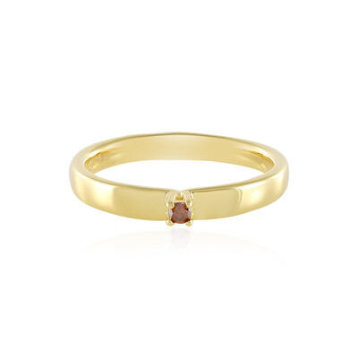 Anello in argento con Diamante Rosso I2