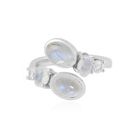 Anello in argento con Pietra di Luna Blu (KM by Juwelo)