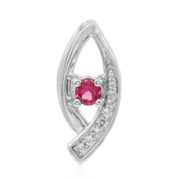 Ciondolo in argento con Spinello Rosa