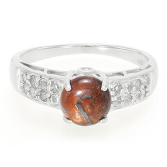 Anello in argento con Occhio di Tigre Rosso