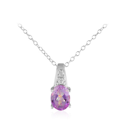 Collana in argento con Topazio Mistico Lilla