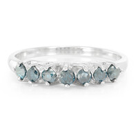Anello da uomo placcato in platino con Diamante Fancy