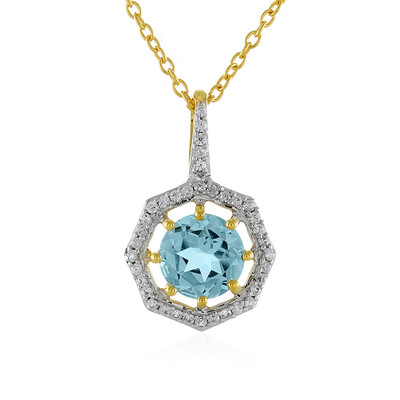Collana in argento con Topazio Blu Cielo
