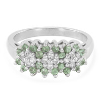 Anello in argento con Granato Menta Merelani