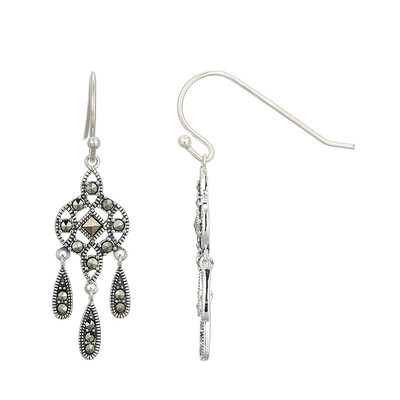 Orecchini in argento con Marcassite
