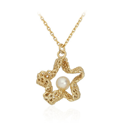 Collana in argento con Perla d'Acqua Dolce Bianca
