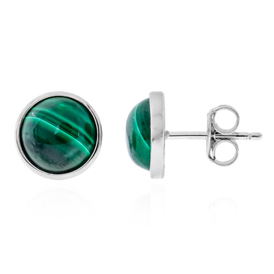 Orecchini in argento con Malachite