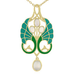 Collana in argento con Pietra di Luna Bianca