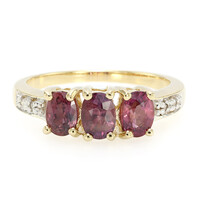 Anello in oro con Zaffiro Padparadscha (non riscaldato) (AMAYANI)