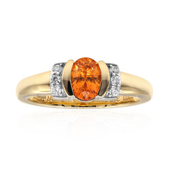 Anello in oro con Spessartina Californiana (Amanda Adkins)
