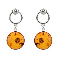 Orecchini in argento con Ambra Baltica