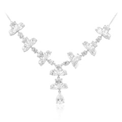 Collana in argento con Topazio Bianco